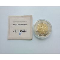 Монета Монако 2 евро 2005 ПРОБА Биметалл
