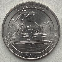 США 25 центов (квотер) 2011 г. P. Национальный парк Виксбург