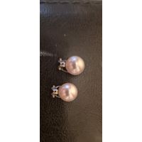 Клипсы жемчуг чехия