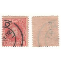 Испания (Mi) ES 208 10 сентимо 1901 год King Alfonso XIII - Portrait of a young Alfonso XIII - Blue Control number on backside (m29)