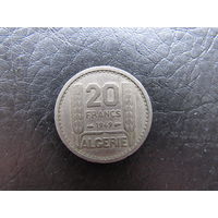 Алжир. 20 франков.1949. С 20 копеек. Распродажа коллекции. Смотрите другие лоты.