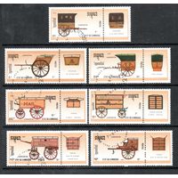 Почтовые кареты Камбоджа 1990 год серия из 7 марок