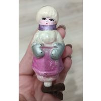 Елочные игрушки, стекло, Филиппок , мальчик в больших руковицах