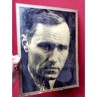 С рубля без мц. табличка металлическая "Шукшин", УССР, 38х28см.