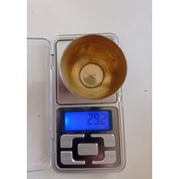 Стопка КУБАЧИ серебро 29 гр 875. Позолота. НОВОЕ.