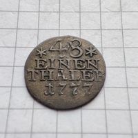 1/48 таллера 1777 года А.Пруссия серебро