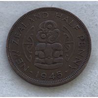 Новая Зеландия пол-пенни 1945 Георг VI