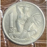 Монета 1 крона. 1938 год, Чехословакия.