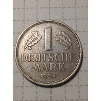 1 марка ФРГ  1954 G год