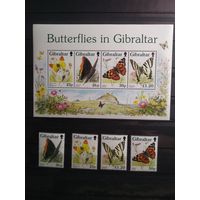 Гибралтар 1997 г. Бабочки. Насекомые.