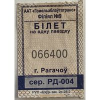 Талон на проезд в автобусе г. Рогачов, Беларусь 2025 г.