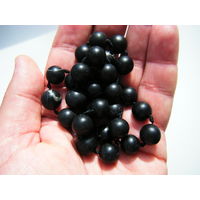 Бусы натуральный камень ШУНГИТ. 52см.