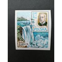 Польша 1978 Блок Mi.69 с маркой "Международная филателистическая выставка "CAPEX 78" в Торонто" (чистый**) Mi.2561 каталог 2.00 евро