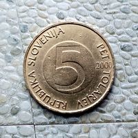 5 толаров 2000 года Словения. Республика Словения.