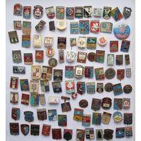 Все лоты с рубля.Значки гербы городов СССР