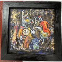 Панно на картоне акрил