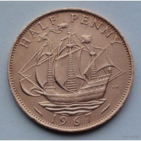 Великобритания 1/2 пенни, 1967