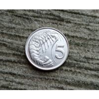 Werty71 Каймановы острова 5 центов 2002 криветка Королева в годах