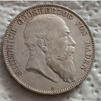 Баден 5 марок 1907
