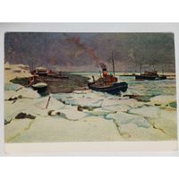 1954. Ряузов. В конце навигации