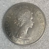 Монета Великобритания 1/2 кроны 1967 года. Герб. Елизавета II