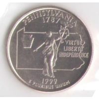 25 центов 1999 г. Пенсильвания 1787 год серия Штаты и Территории Двор Р (заводская упаковка) _UNC