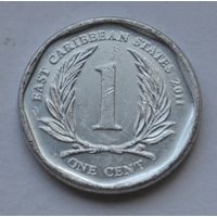 Восточные Карибы, 1 цент 2011 г.