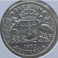 Австралия 1 флорин 1963 г. В холдере