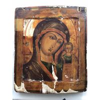 Казанская икона Божией Матери по серебру, 30х26 см, 19 век