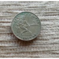Werty71 Филиппины 5 сентаво 1944 колония США двор Сан Франциско Филиппинские острова