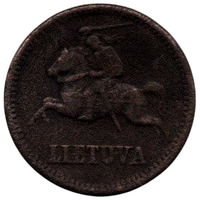 ЛИТОВСКАЯ РЕСПУБЛИКА. ПЕРВАЯ РЕСПУБЛИКА. 1 ЦЕНТ 1936. ПАГОНЯ. РЕДКАЯ.
