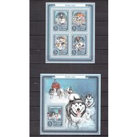 Соломоновы острова 2017 Фауна домашние собаки - 1 лист + 1 блок MNH**