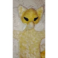 Лиса, лисичка сестричка из сказки, перчатка игрушка на руку, кукольный театр СССР, лиса СССР игрушка СССР, из плюша х/б, плюшевая лиса ссср