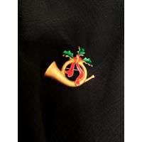 Брошь Рожок Рождество