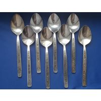 Ложки. Мельхиор. Посеребрение. 8 ложек