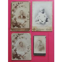 Фото кабинет-портреты "Муж", "Жена", "Сын", визит-портрет "Мать мужа", до 1917 г., г.Минск, 4 шт.