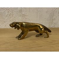 Фигурка, охотничий пес, латунь, Европа.