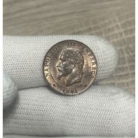 2 сантима 1861 K UNC ! супер сохран , красивейшая . очень редкий сохран