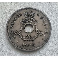 Бельгия 5 сантимов, 1906  BELGIЕ 1-15-27