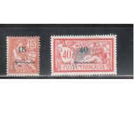 Марокко-1917,(Мих.30-34)  * , Стандарт, Надп. ,
