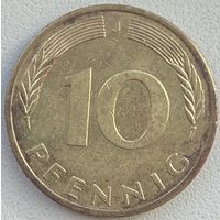 Германия 10 пфеннигов 1986 г. J