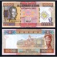 Гвинея 1000 франков 2010 г. (P-43a, UNC) [Юбилейная, 50-лет создания Центробанка и валюты Гвинеи] Гвинея 1 000 франков 2010 г.