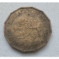 Нигерия 3 пенса, 1959  4-1-41