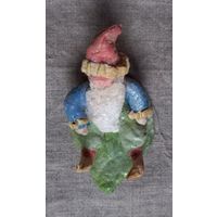 Гном на листке вата папье-маше СССР