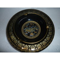 Пепельница. Кобальт. Позолота 24k GOLD. Cyprus. HAND MADE