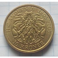 Дания 10 крон. Ганс Христиан Андерсен. Сказка - Тень