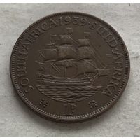 ЮАР 1 пенни 1939 Георг VI - нечастый год