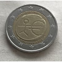 Франция 2 евро 2009 - 10 лет монетарной политики ЕС (EMU) и введения евро