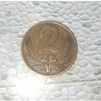 2 злотых 1977 года Польша. Народная Республика. Красивая родная патина!