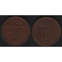 Норвегия km371 2 эре 1939 год (nf01 ТОРГ